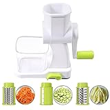 【Cortador Multifuncional para Verdura】El Juego de Cortador para Verduras Viene con 1 * Rebanador de Vegetales, 3 * Ralladores de Rodillos, 1 * Tazón. Puedes Usarlo para Rebanar y Cortar Verduras y Frutas. Perfecto para la Cocina Casera.