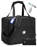 Nixjoro 40x30x20 cm Travel Bag with Luggage Scale Duffle Bag Wet Pocket, Lightweight Carry on Weekender Duffel Hospital Bags for Labor, Black