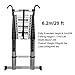 Telesladder 20ft Aluminum Extension Ladder with Stabilizer Bar 440 lbs Capacity Heavy-Duty Climbing Tool for Home and Outdoor Use Multi-Purpose 6.2M