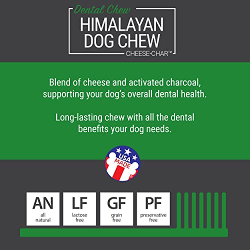 Himalayan Charcoal Cheese Chews | Dental Cleaning - Stain Free - Protein Rich - Tartar Fighting | No Lactose - No Gluten - No Grains - No Soy | CHEESE-CHAR | Medium | for Dogs 35 Lbs & Smaller - Thumbnail 6