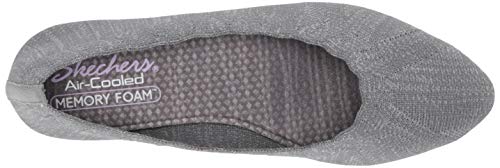 Skechers Women's Cleo-Missus-Engineered Knit Skimmer (Bewitch) Ballet Flat, Grey, 8.5 M Us #TOP4