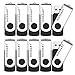 10 X MOSDART 128MB Small Capacity USB2.0 Bulk Flash Drive Swivel Thumb Drives Zip Drive Memory Drive Jump Drives with Led Indicator,Black - 10Pack (Unbranded,NOT 128GB)
