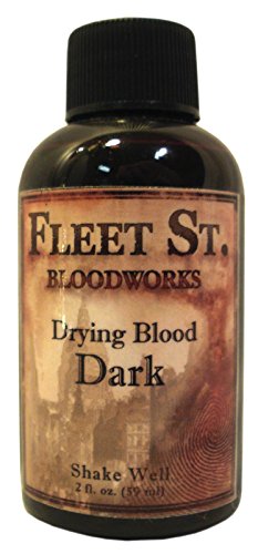 Fleet Street Blood Works Drying Blood DARK 2 oz - Alcohol Based Washable - Dries Glossy
