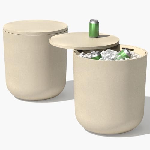 Image of Veradek Kona Cooler Side Table - Outdoor Cooler Table and Ice Chest