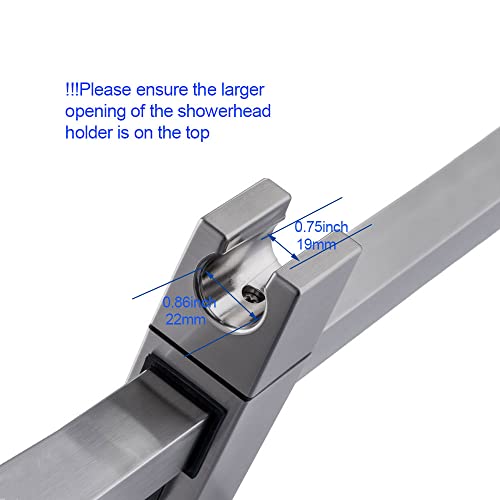 Akitbahome Shower Slide Bar Grab Bar For Bathroom Height/Angle Adjustable Handheld Shower Holder,Sus 304 Stainless Steel Brushed Nickel Finish #TOP7