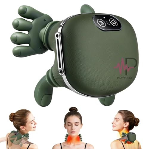 Image of Playpulse-15-Year-Warranty-Electric-Body-Massager-7-Speed-Deep-Tissue-Therapy-Neuropathy-Support-Floating-Action-Head-Neck-Shoulder-Back-Arms-Legs-Muscle-Pain-Relief-Full-Body-Relaxation-SILVER