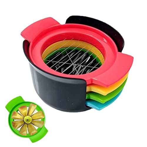 Cortador de fresas, cortador de huevos duros de 7,55 pulgadas, cortador de huevos portátil cuatro en uno, cortador de uvas ligero, prensa de oreja de polipropileno resistente para el hogar, cortador