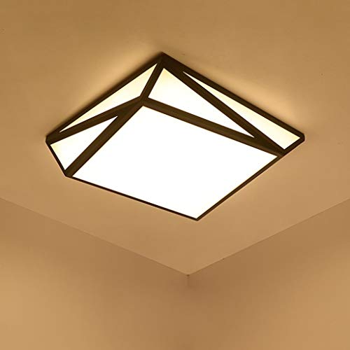 Preisvergleich Produktbild Little Beauty Deckenleuchten Moderne und einfache acryl lampenschirm Platz deckenleuchte, schwarz Eisen Handwerk lampenkörper hohe helligkeit deckenleuchte Hauptbeleuchtung (Color : Warm Light)