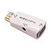 LinkS Active HDMI to VGA M/F Adapter converter cable w/ 3.5mm Stereo cable in white - Supports Audio