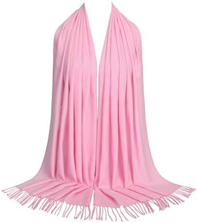 DiaryLook Ladies Winter Warm Scarf Women Pashmina Shawls Wraps Brides Bridesmaids Wedding Evening Dresses Solid Color