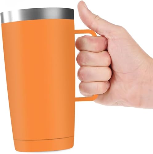Miniatura 5 de Vaso de 40 onzas con asa, doble pared sellada al vacío de acero inoxidable aislado al vacío, taza de viaje al vacío, regalo para bebidas frías y