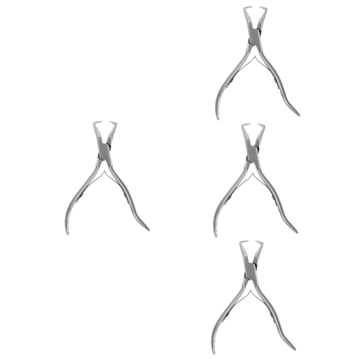 4 Paia Pinza per Estensioni Inossidabile Strumento Professionale per Saloni Design Angolato per Precisione e Controllo Compatto e Portatile per Applicazione Facile e Rimozione