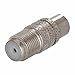 Cmple - F-Type Female to RCA Female Adapter Audio Video RCA Jack to F Jack Connector Converter Coax Coaxial Cable Joiner