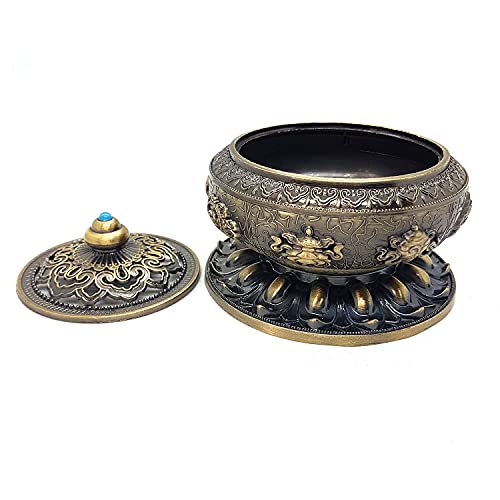 Turíbulo Incensário De Mesa Metal Riqueza Sofisticação 8cm