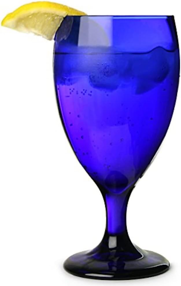 Libbey 4116SRB Cobalt Blue Iced Tea Glass, 460ml Capacity, Pack of 4