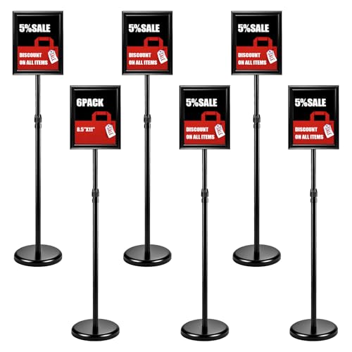 Support de panneau de 21,6 x 27,9 cm réglable pour affichage lisible lot de 6 - 2