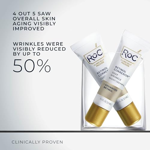 RoC Retinol Correxion Deep Wrinkle Anti-Aging Night Cream,Daily Face Moisturizer with Shea Butter,Glycolic Acid and Squalane,Skin Care Treatment,Mini 0.5 Ounces (Packaging May Vary),(Pack of 2) - Image 3