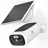 2.4G/5G WiFi Cameras for Home Security, 2K Solar Camera Outdoor Wireless, Color Night Vision Spotlight Camera with 130°Wide View，2-Way Audio, IP66, Cloud/SD, AI Detection, Works Alexa/Google Home