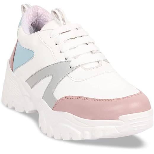 Shoetopia Girls Casual Colourblocked Sneakers