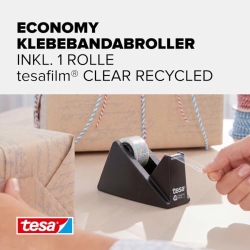 Foto von tesa Desk Dispenser Economy Recycled mit 1 Rolle tesafilm Clear Recycled