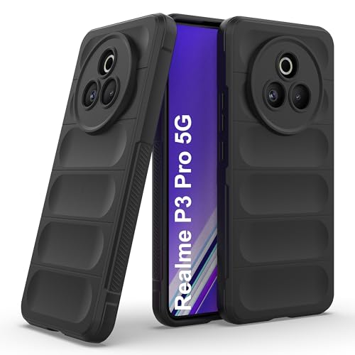Image of Zapcase Back Case Cover for Realme P3 Pro 5G | Compatible for Realme P3 Pro 5G Back Cover | Liquid Silicon Magic Case with Camera Protection | Black