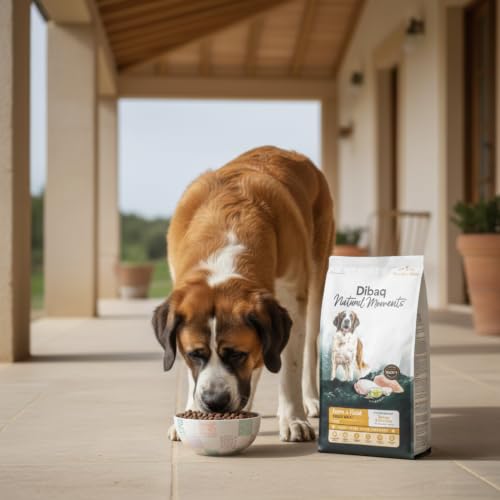 Dibaq Natural Moments 5 Star Truthahn & Huhn Adult Large, Alleinfuttermittel für große Hunde, Low Grain mit Reis, GVO‑frei, 12 kg