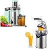 Qcen 500W Juicer Machine Aque and Electric Citrus Juicer Squeezer Bundle