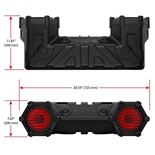 Boss Audio Systems Atv30Brgb Atv Utv Weatherproof Sound System - 6.5 Inch Speakers, 1 Inch Tweeters, Built-In Amplifier, Bluetooth, Multi-Color Illumination, Easy Installation For 12 Volt Vehicles #TOP2