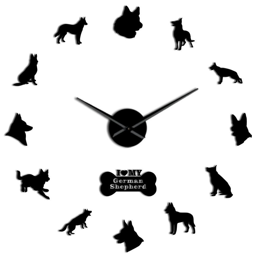 Horloge murale sans cadre 3D pour habiller un grand mur vide de salon moderne