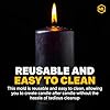 Mann Lake Cylinder Candle Mold, Durable Rubber Wax Mold with Flexible Reusable Design, Easy Release for Candle Making and DIY Crafts, Works with Beeswax, Soy, Paraffin, Reusable Pillar Mold, 3"x5" #5