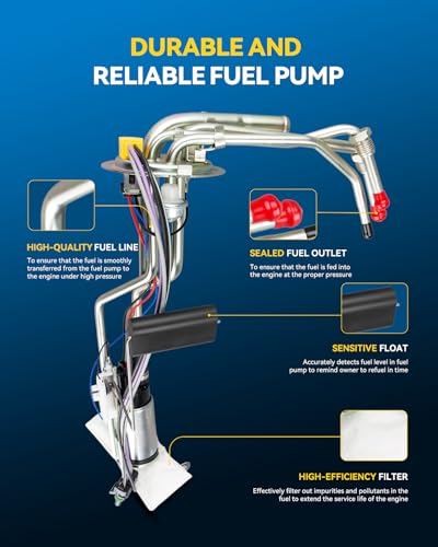 Image of PHILTOP Electric Fuel Pump Assembly FG01A Fit for 1988-1995 Chevy C1500 GAS