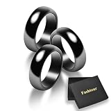 Fashtour Magnetic Hematite Rings, Black Hematite Rings for Men & Women 9#