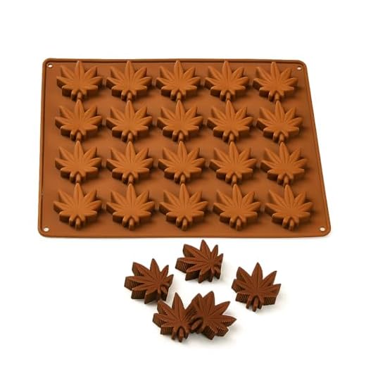 Selecto Bake Moldes de silicona para marihuana, cannabis, hojas de cáñamo, para ollas, caramelos, chocolate, gomitas, pudín, gelatina