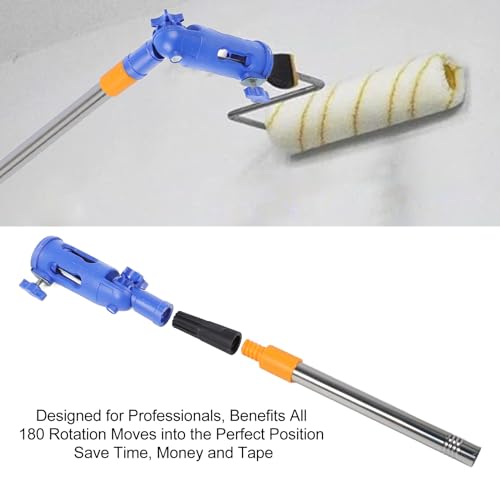 Farbroller-Verlängerungsstange, Ersatz für Farbpinsel-Verlängerung, um 180 Grad Drehbare Ausziehbare Stange für Reinigung, Eckmalerei, Wände, Decken