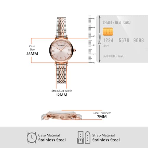 Emporio Armani pink stainless steel luxury watch – image 6