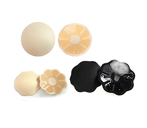 Mangotree Lot de 2 paires de tétons autocollants réutilisables en silicone pour bikini, maillot de bain, robe de soirée dos nu, robe de bal, robe de mariée - Bleu - 38