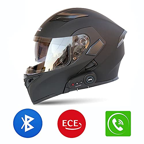 Motorradhelm BCCDP Klapphelm mit Bluetooth-Funktion
