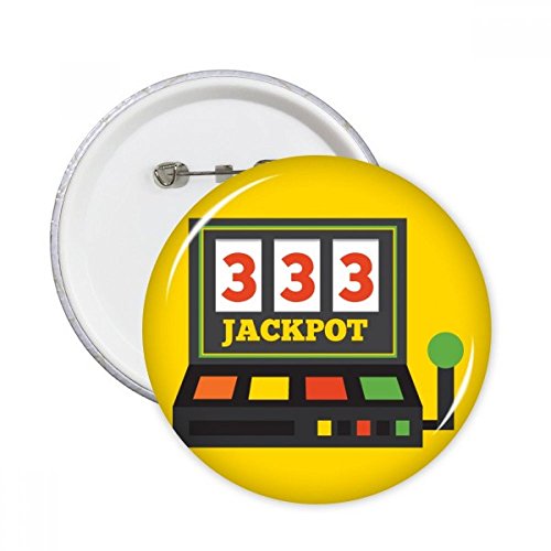 Badge bouton de grande taille avec illustration machine à sous pour customiser vos vêtements