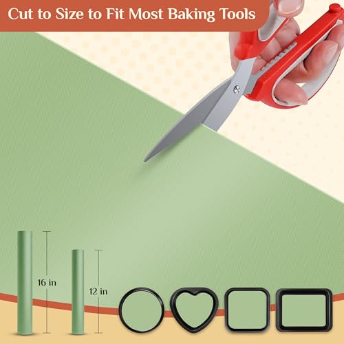 Silicone Baking Mat, 12 IN x 10 FT Free Cutting Baking Sheet,Non-Stick Reusable Dough & Pastry Mat,Non-Slip Silicone Mat Roll for Air Fryer Liner,Freeze Dryer,Oven Baking Pan,Kitchen Counter by GTJ - Image 2