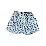 [稲田布帛工業所] Leトランクス 日本製 和柄 メンズ 下着 パンツ 家紋柄 (黒色 緑色 赤色 白色 紺色) (S, 白色)