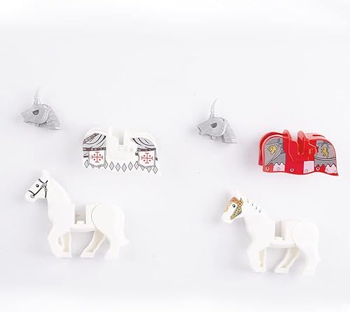 Miniatura 4 de Kit de accesorios de minifiguras medievales de soldado romano, incluye armadura, casco, escudo de caballos y carro de guerra diseñado para