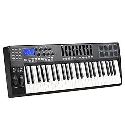 Clavier Piano 49 Portable 49-clés USB MIDI Contrôleur du Clavier 8 RVB Tampons De Déclencheurs Arrière Colorés avec USB - Les Beatles, Paul McCartney, John Lennon, RIngo Starr, George Harrison Clavier Piano 49 Portable 49-clés USB MIDI Contrôleur du Clavier 8 RVB Tampons De Déclencheurs Arrière Colorés avec USB – Image 2