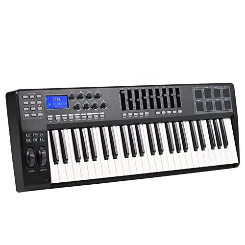Clavier Piano 49 Portable 49-clés USB MIDI Contrôleur du Clavier 8 RVB Tampons De Déclencheurs Arrière Colorés avec USB - Les Beatles, Paul McCartney, John Lennon, RIngo Starr, George Harrison Clavier Piano 49 Portable 49-clés USB MIDI Contrôleur du Clavier 8 RVB Tampons De Déclencheurs Arrière Colorés avec USB – Image 3