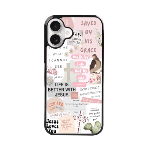 qizjio Christian Phone Case Shockproof Protective Jesus Cases for iPhone 16 Plus