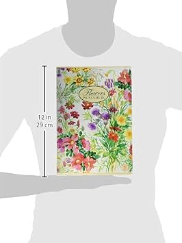 Pigna 02088361R Nature Flowers Notebook A4, Ruling 1R, Lines for Medium and Higher, Recycled Paper 80 g/m², Pack of 10