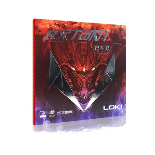 Loki 卓球ラバー 雷神鋭龍 赤 卓球 ピンポンスポンジ ゴム 粘着性ラバー 大毛穴 ケーキスポンジ RXTON-1 中硬度 最大厚さ 蛋糕海绵 高弹力 乒乓球拍胶皮套胶