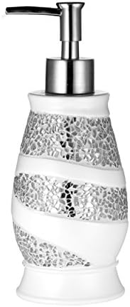 Popular Bath Sinatra White Soap Dispenser/Lotion Pump Classic Luxury Lotion Pump Contemporary Decor White color for bathroom with this Unique Design Stylish Decor Bling Mosaic
