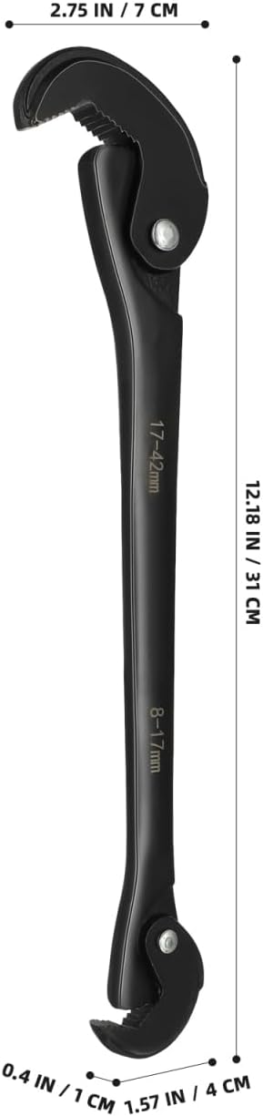 Scicalife Adjustable Wrench, Black, Alloy Steel, 20-Inch