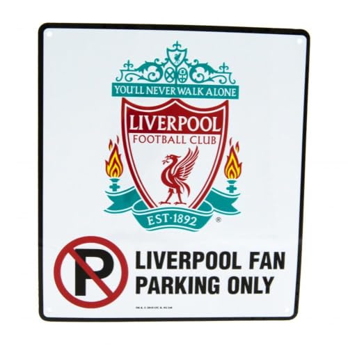 Image of Liverpool FC Fan Parking Only Metal Wall Sign