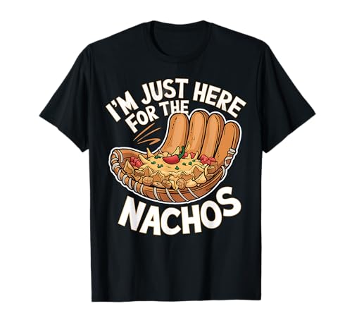 Divertido béisbol nachos amante de los deportes Día del juego Camiseta